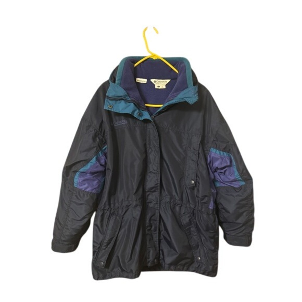 Vintage Columbia Koko Peak Jacket Women's‎ L 90's Fleece Lined Colorblock Ski